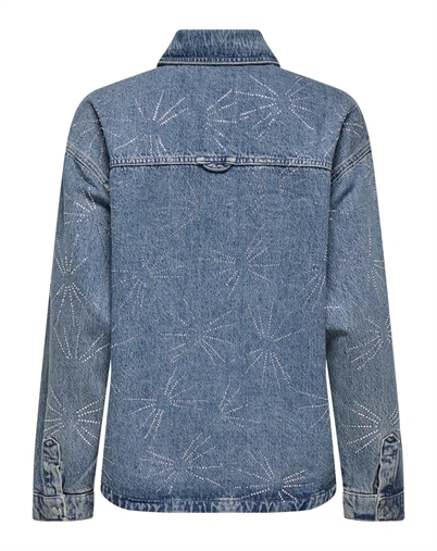Only - Emmie Rhinst Denim Skjorte - Medium Blue Denim 